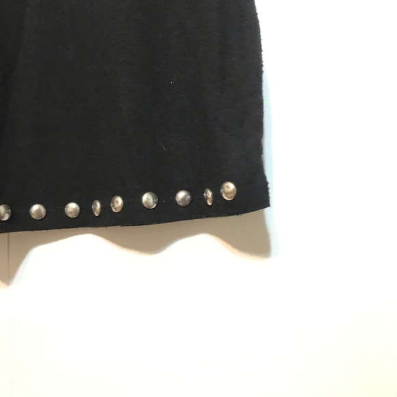 Black Blouse With Studs on bottom, sheer sleeves - Picture 3 of 7